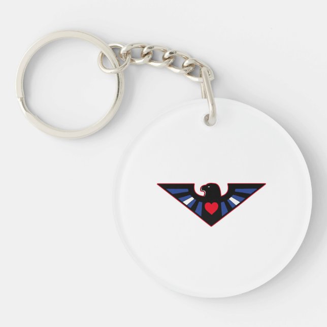 Leather Eagle Pride Key Ring (Front)