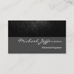 Leather Effect Grey Engineer Business Card