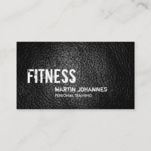Leather Effect Personal Trainer Business Card