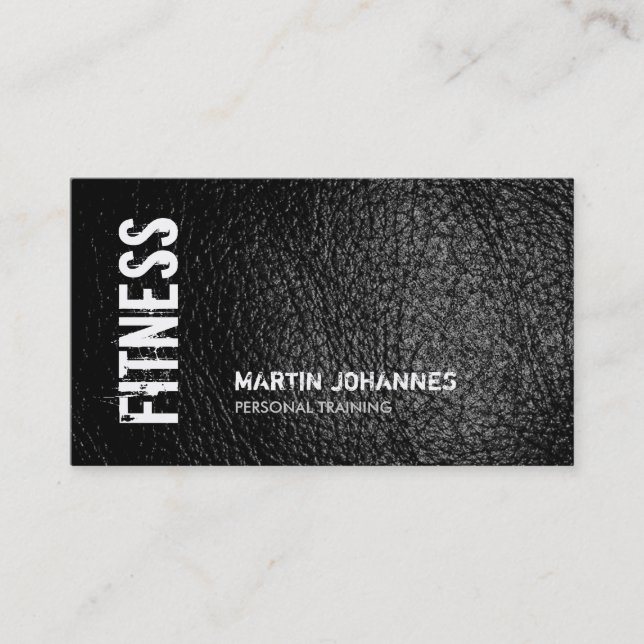 Leather Effect Personal Trainer Business Card (Front)