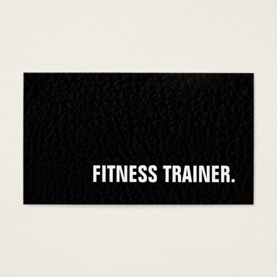 Leather Effect Unique Special Grey Fitness Trainer Business Card