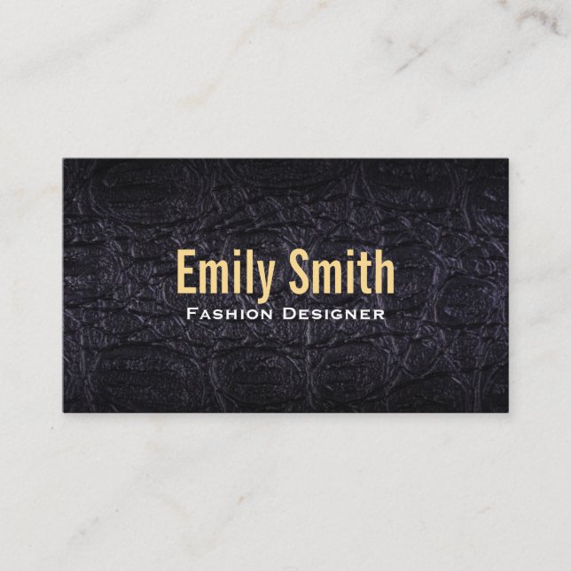Leather Faux (crocodile) Business Card (Front)