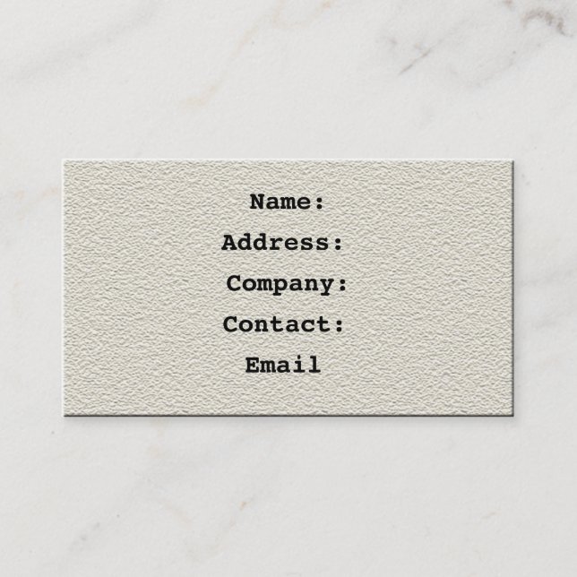 leather fawn - business card (Front)