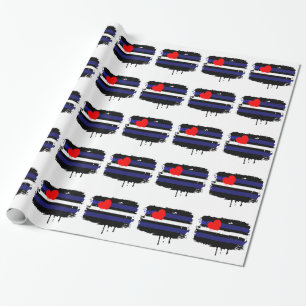 LEATHER FLAG DRIPPING -.png Wrapping Paper