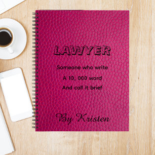 Leather Funny Lawyer Journal Personalized Law 