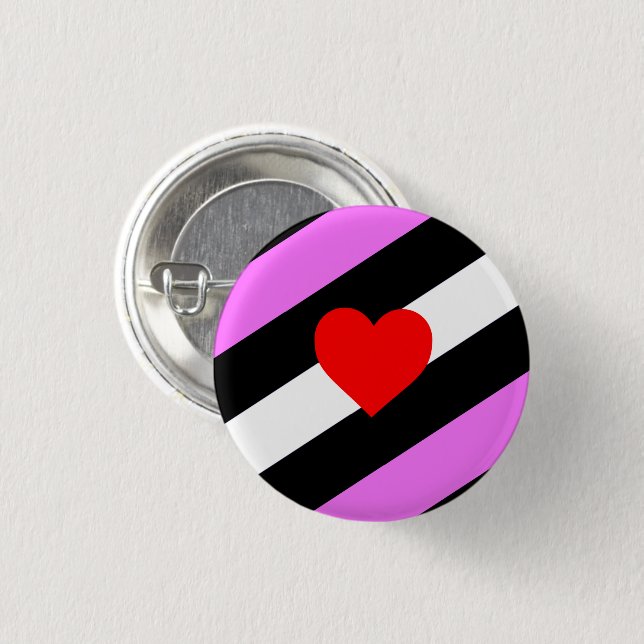 Leather Girl Pride Flag 3 Cm Round Badge (Front & Back)