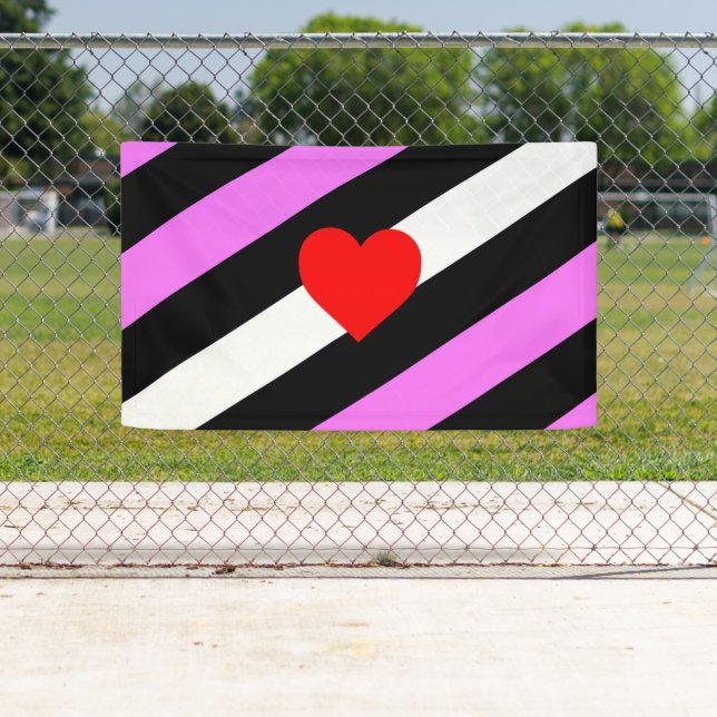 Leather Girl Pride Flag Banner (Insitu)