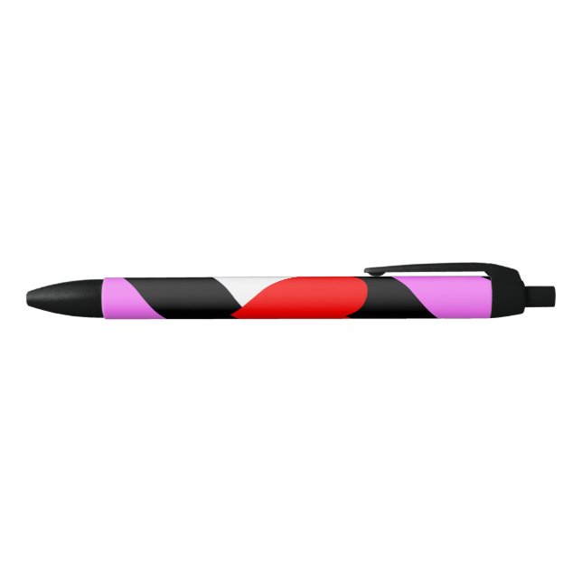 Leather Girl Pride Flag Black Ink Pen (Top)