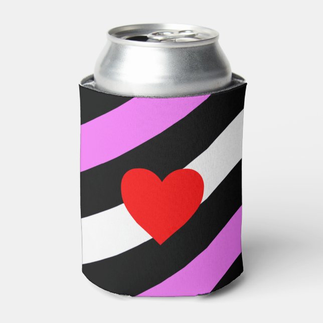Leather Girl Pride Flag Can Cooler (Can Front)