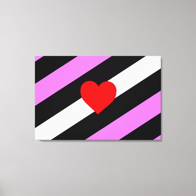 Leather Girl Pride Flag Canvas Print (Front)