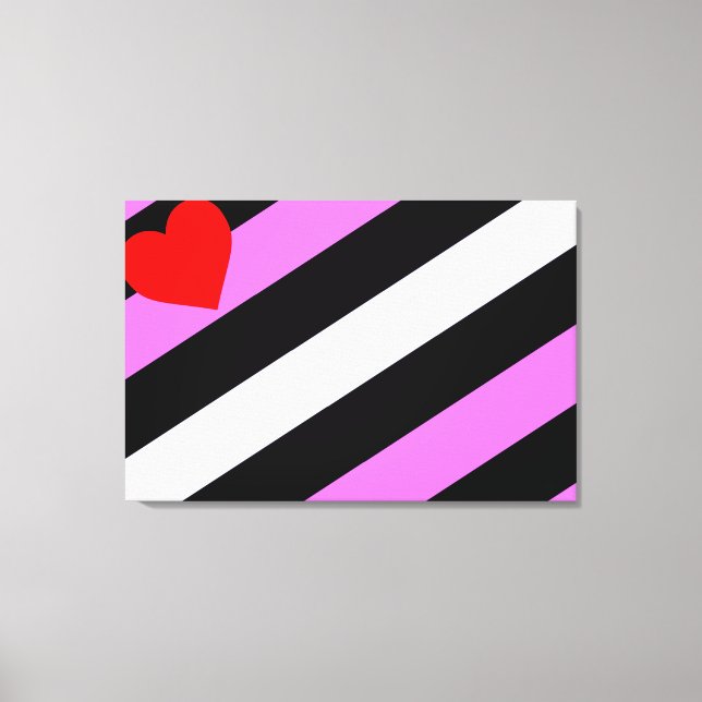 Leather Girl Pride Flag Canvas Print (Front)