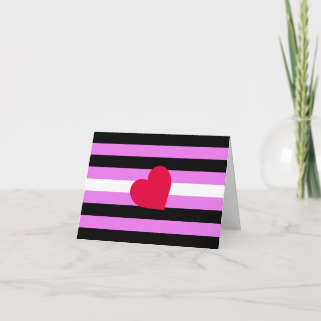 Leather Girl Pride Flag Card (Front)