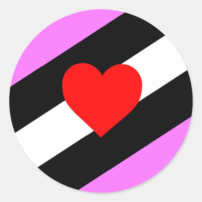 Leather Girl Pride Flag Classic Round Sticker (Front)