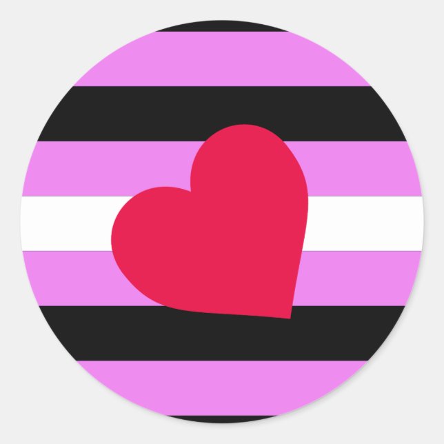 Leather Girl Pride Flag Classic Round Sticker (Front)