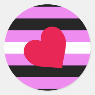 Leather Girl Pride Flag Classic Round Sticker