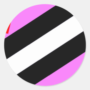 Leather Girl Pride Flag Classic Round Sticker