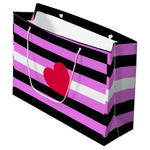 Leather Girl Pride Flag Large Gift Bag