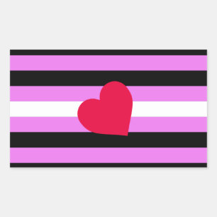 Leather Girl Pride Flag Rectangular Sticker