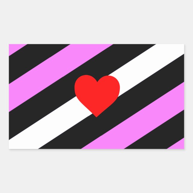 Leather Girl Pride Flag Rectangular Sticker (Front)