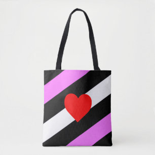 Leather Girl Pride Flag Tote Bag