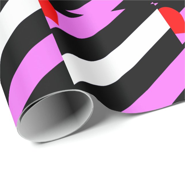 Leather Girl Pride Flag Wrapping Paper (Roll Corner)