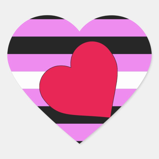 LEATHER GIRL PRIDE HEART STICKER (Front)