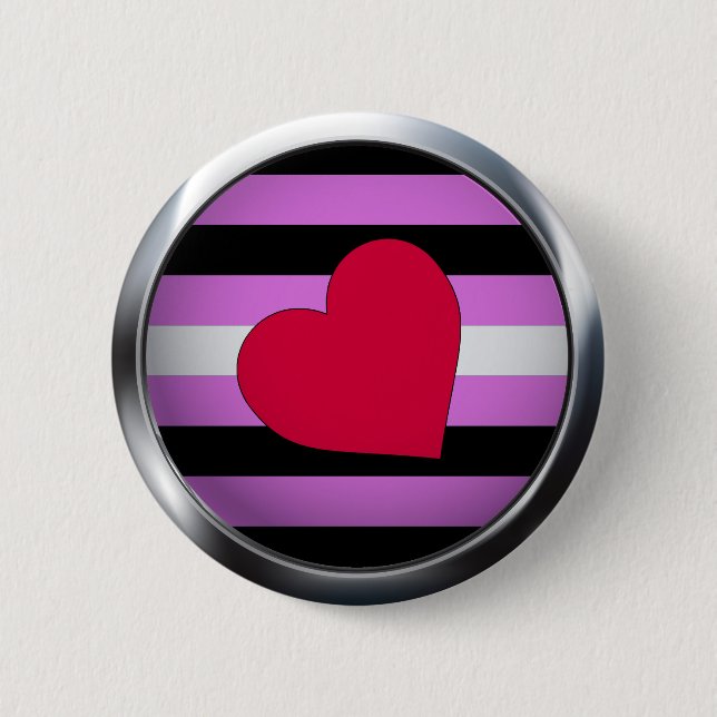 LEATHER GIRL PRIDE MEDALLION 6 CM ROUND BADGE (Front)