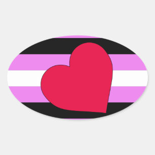 LEATHER GIRL PRIDE OVAL STICKER