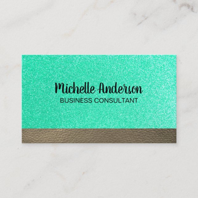 Leather Glitter Business Card (Front)