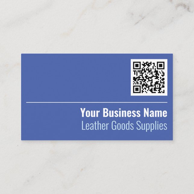 Leather Goods Supplies QR Code Business Card (Back)