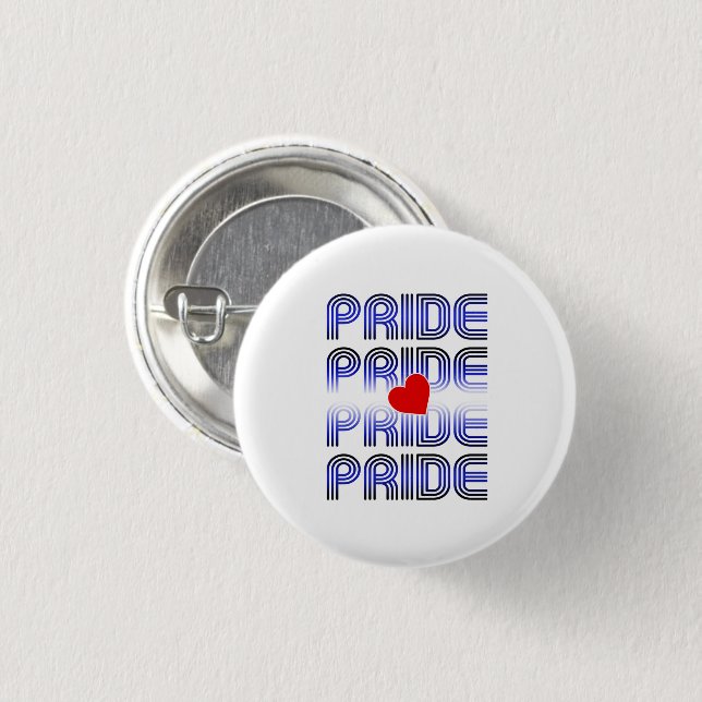 Leather Heart Retro Pattern 3 Cm Round Badge (Front & Back)