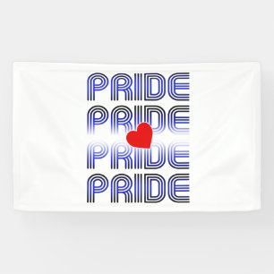 Leather Heart Retro Pattern Banner