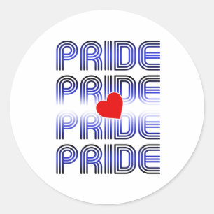 Leather Heart Retro Pattern Classic Round Sticker