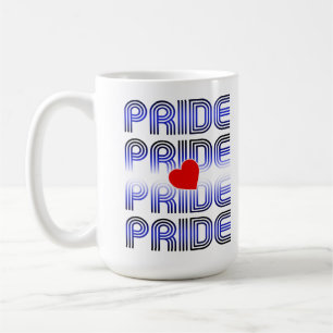 Leather Heart Retro Pattern Coffee Mug