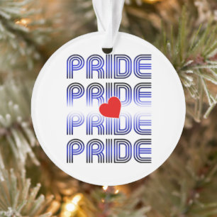 Leather Heart Retro Pattern Ornament