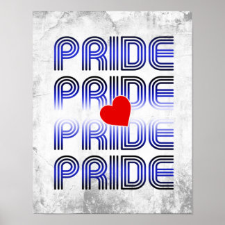 Leather Heart Retro Pattern Poster