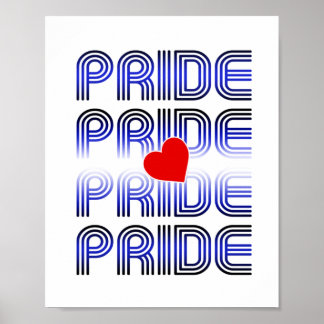 Leather Heart Retro Pattern Poster