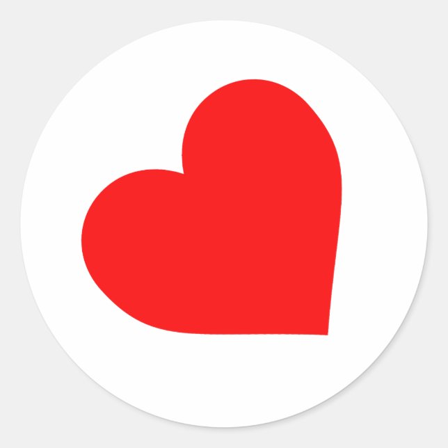 LEATHER HEART SYMBOL CLASSIC ROUND STICKER (Front)
