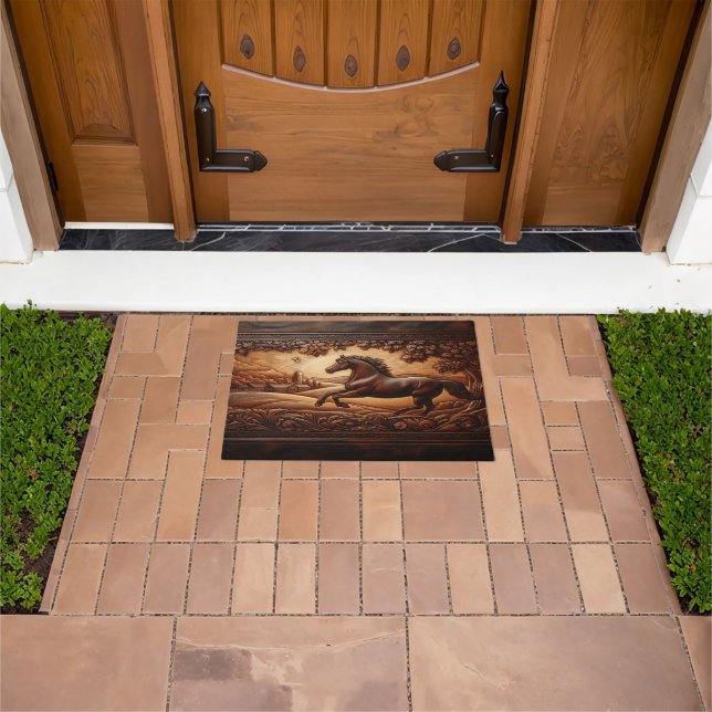 Leather Horse Doormat (Outdoor)