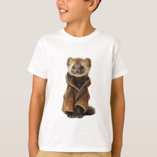 Leather Jacket Baby Weasel Kids T-Shirt