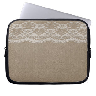 Leather & Lace Wedding Laptop Sleeve