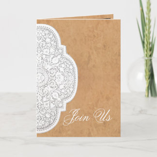 Leather & Lace Western Wedding Invitation CARDS