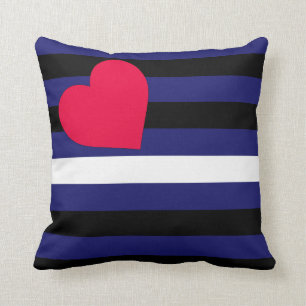 Leather Latex and BDSM Pride Flag Cushion