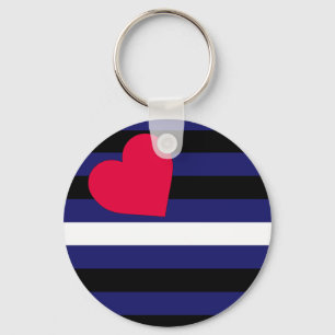 Leather Latex and BDSM Pride Flag Key Ring