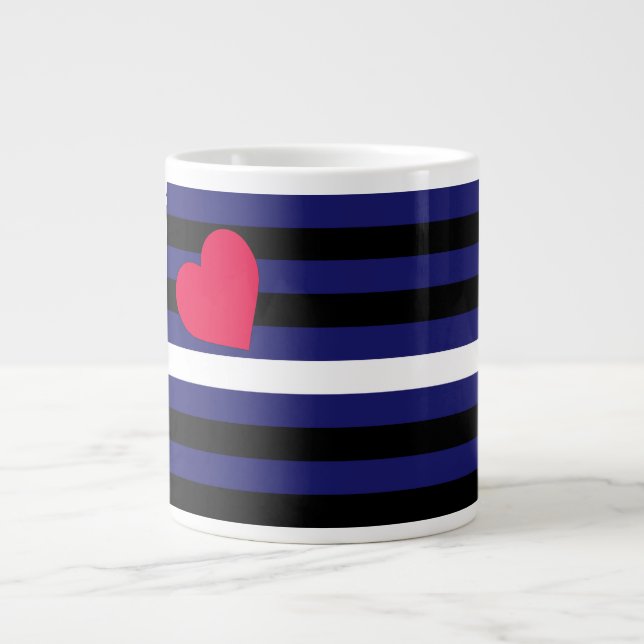 Leather Latex and BDSM Pride Flag Large Coffee Mug (Front)