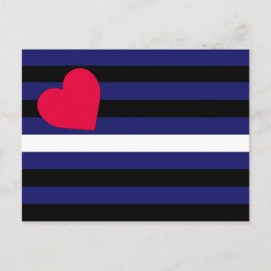 Leather Latex and BDSM Pride Flag Postcard