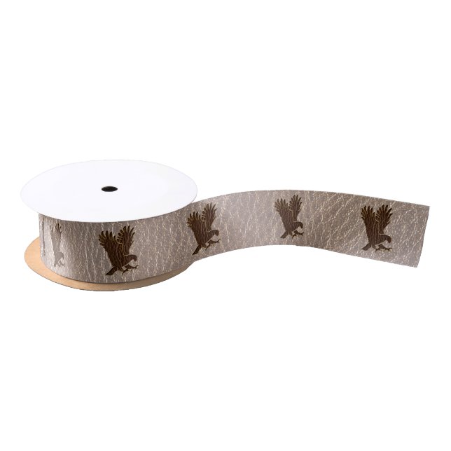 Leather-Look Eagle Soft Satin Ribbon (Spool)