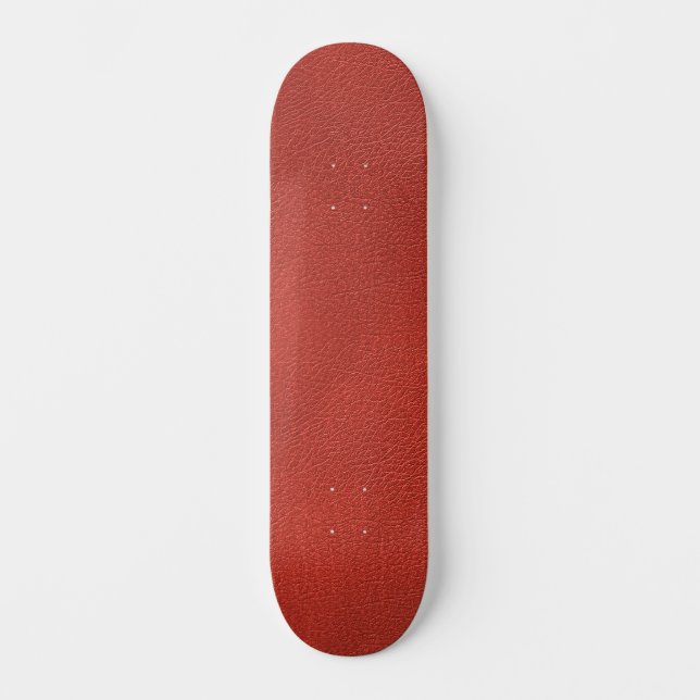 Leather Look Elegant Red Brown Template Skateboard (Front)