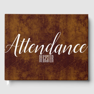 Leather look faux   Attendance Register Guest Book