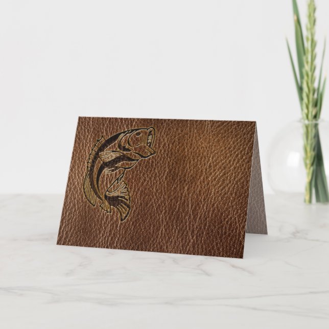 Leather-Look Fish Card (Front)